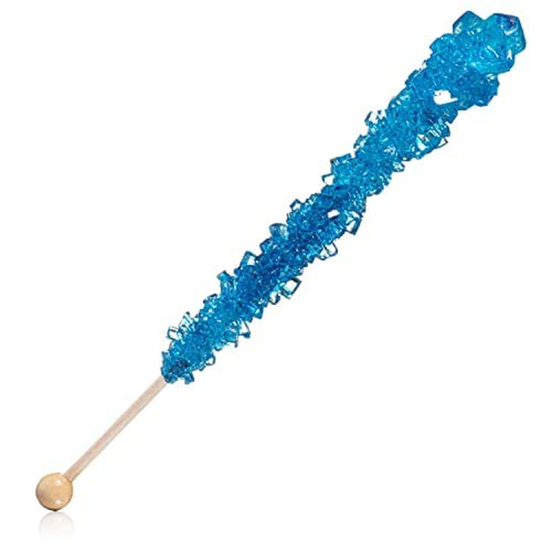 Hanukkah Rock Candy Sugar Sticks - Kosher Certified - 10 Individually Wrapped - Blue & White Candy Party Favors