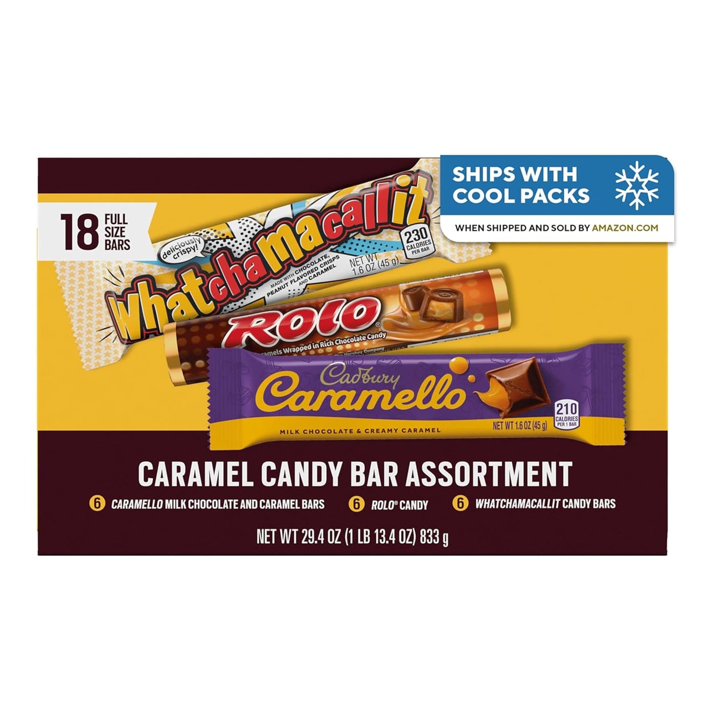 HERSHEY Assorted Chocolate Caramel Candy Variety Pack, 29.4 Oz, 18 Ct