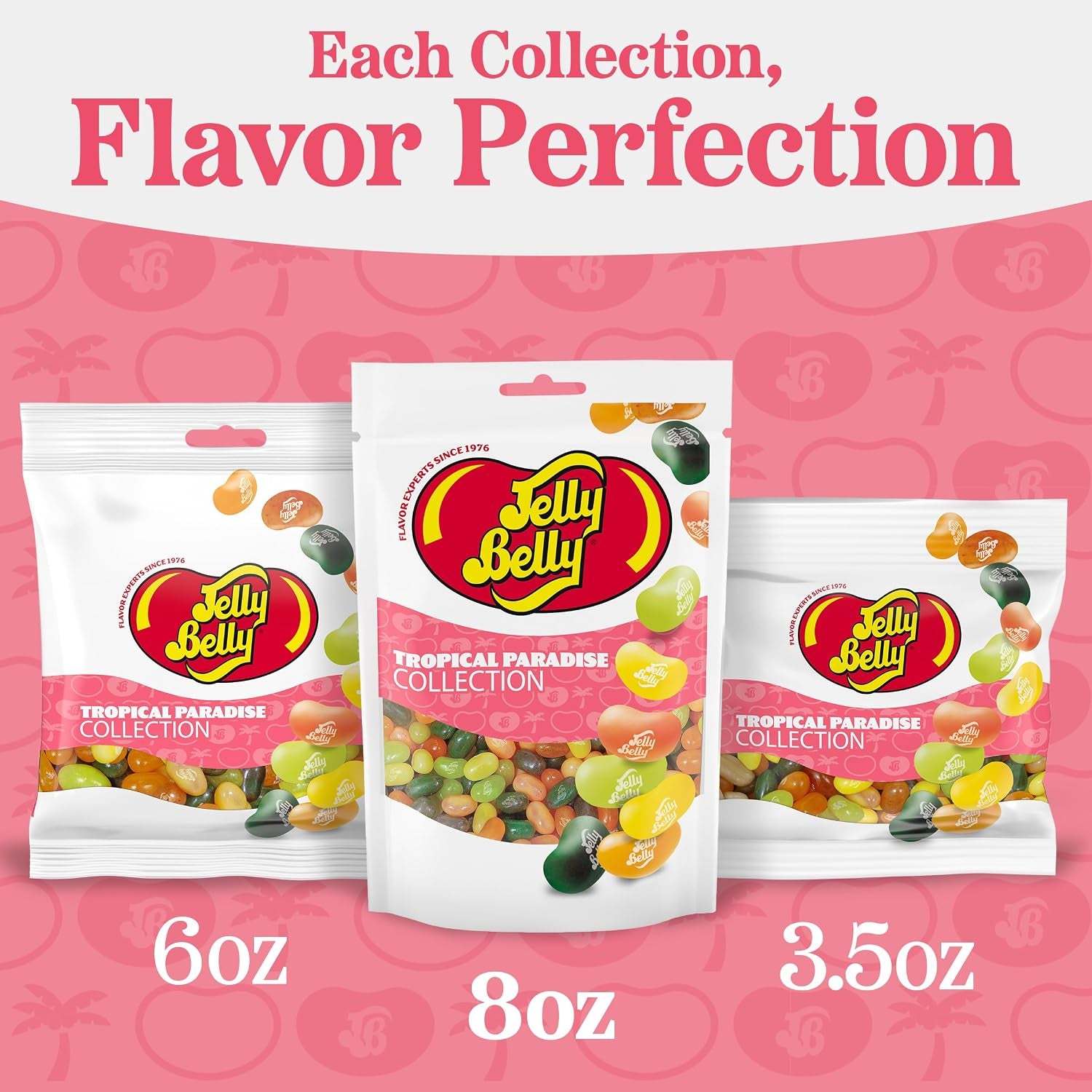 Jelly Belly Tropical Paradise Jelly Bean Collection - 8 Oz Pouch Bag