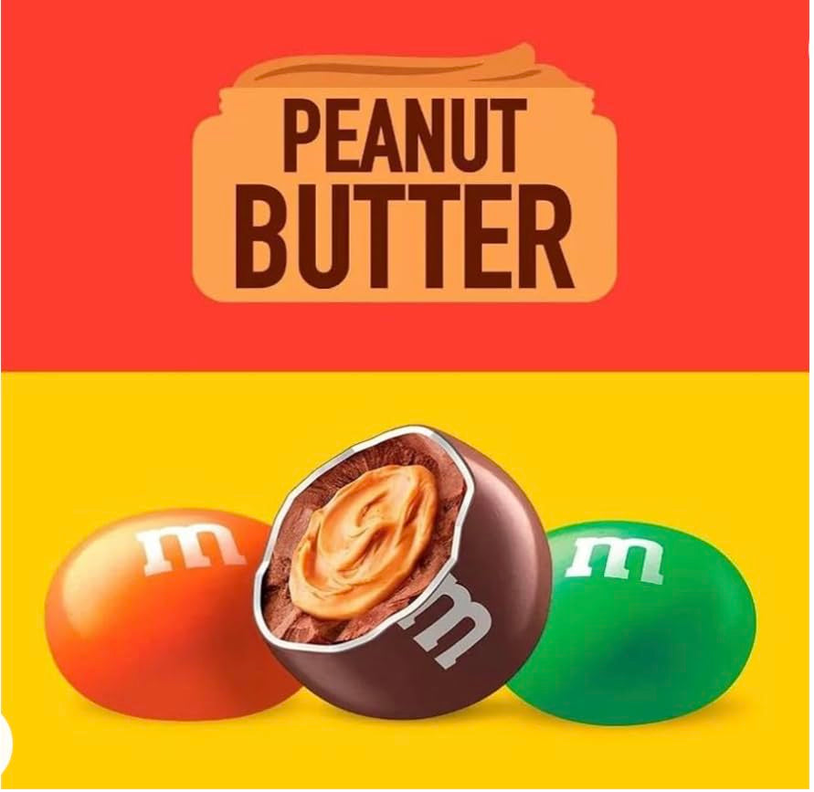M&MS Bulk (M&MS) Peanut Butter Milk Chocolate (2 Packs) Candy Jar (110 Oz) 