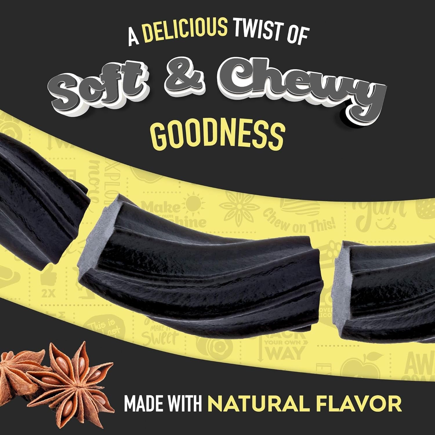 Wiley Wallaby Licorice 24 Ounce Classic Gourmet Soft & Chewy Australian Black Licorice Candy Twists, 1 Pack