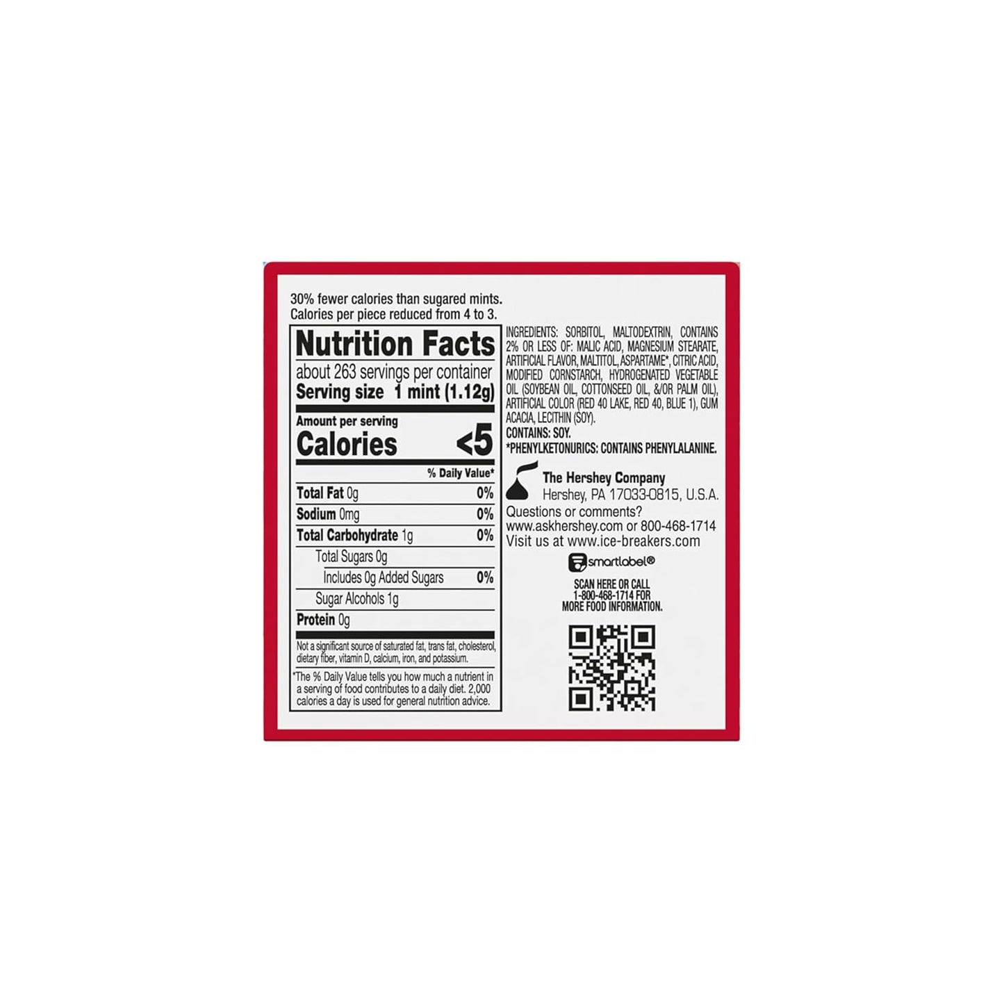 ICE BREAKERS Duo Cool Strawberry Sugar-Free Mints Tins, 1.3 Oz, 8 Ct