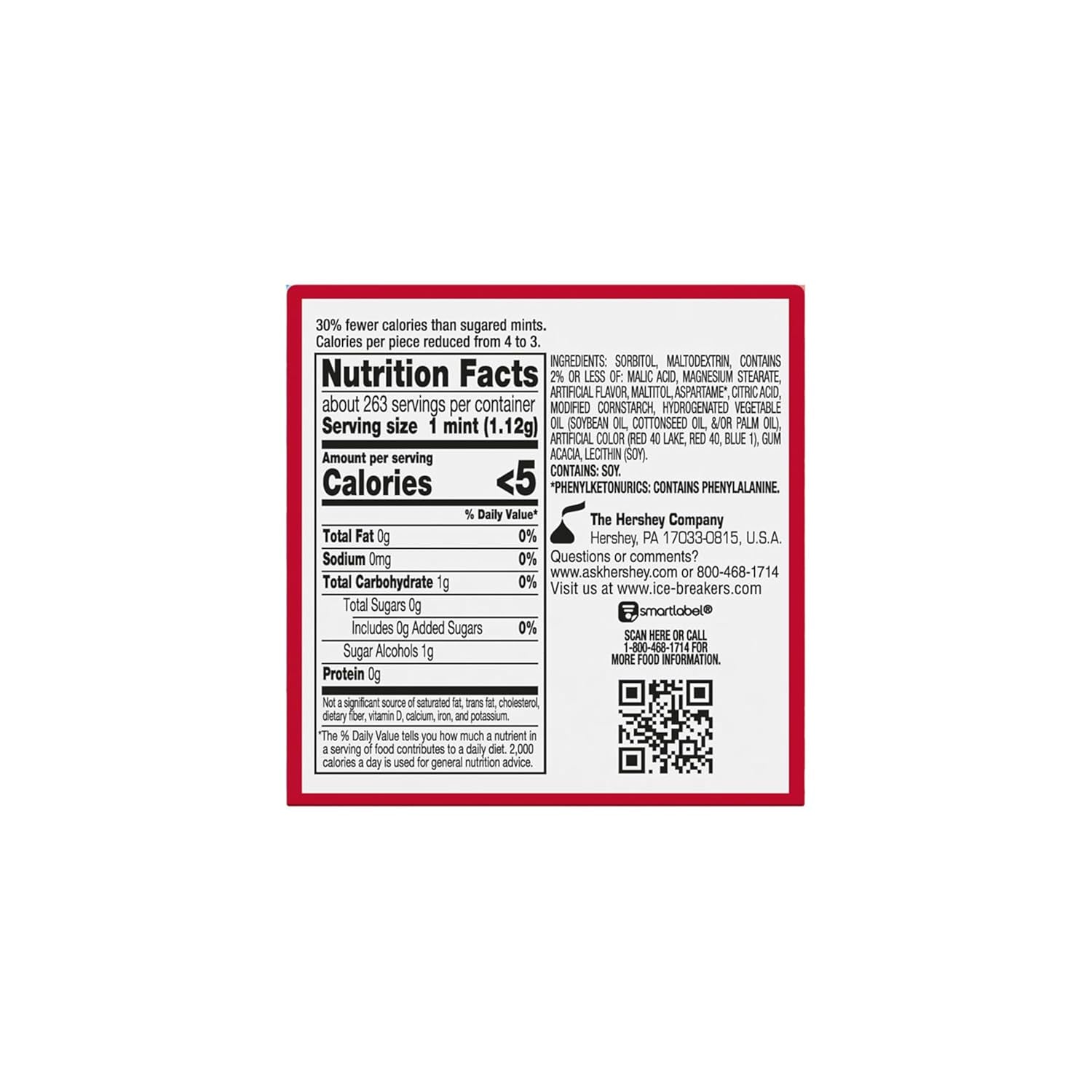 ICE BREAKERS Duo Cool Strawberry Sugar-Free Mints Tins, 1.3 Oz, 8 Ct