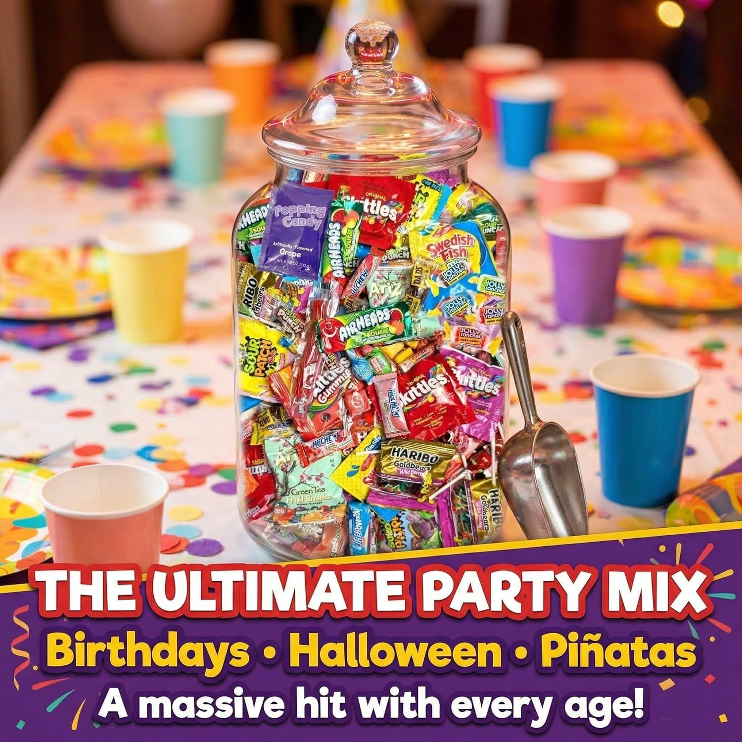 Ultimate Assorted Candy Party Mix - 2 LB Bag - Mega Variety Bulk Assortment - Individually Wrapped Candy