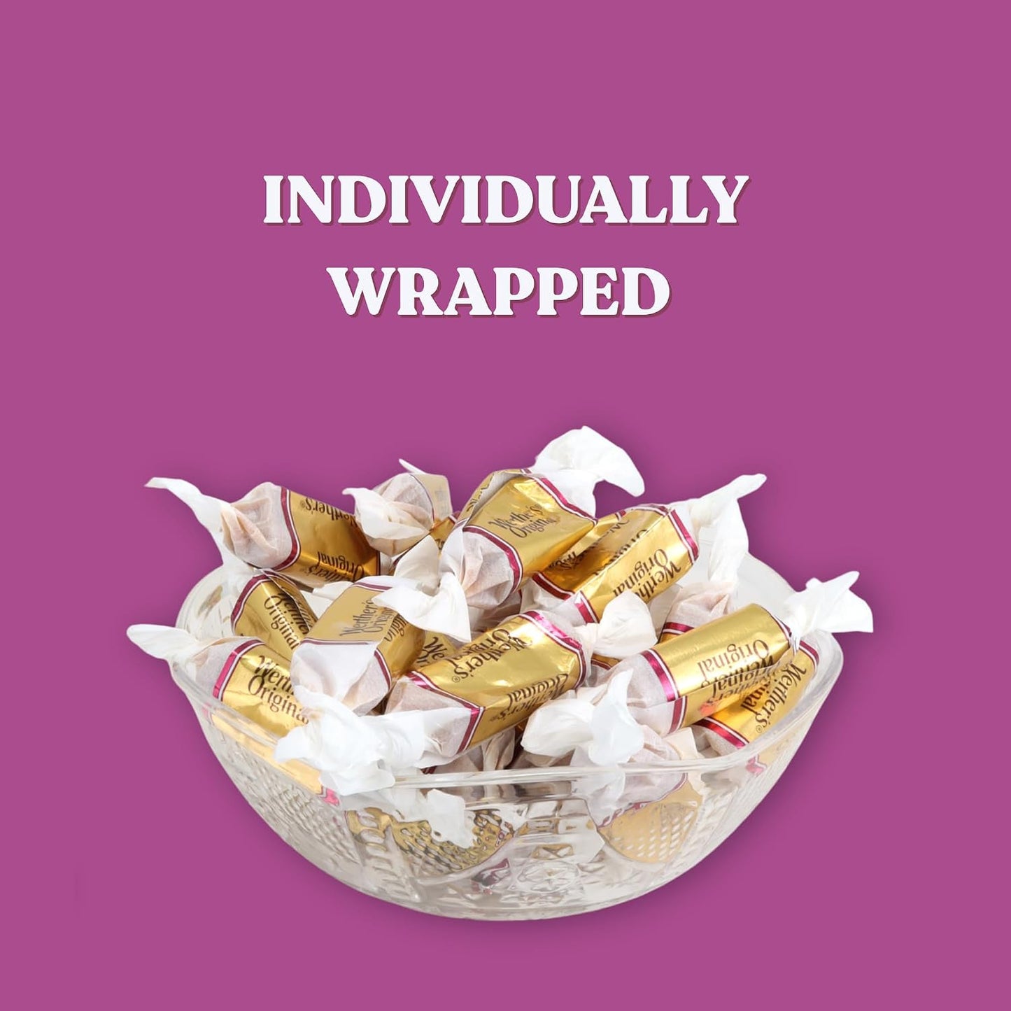 Werther’s Original Soft Caramels Candies, Individually Wrapped Pieces, 2.22 oz (Pack of 3)