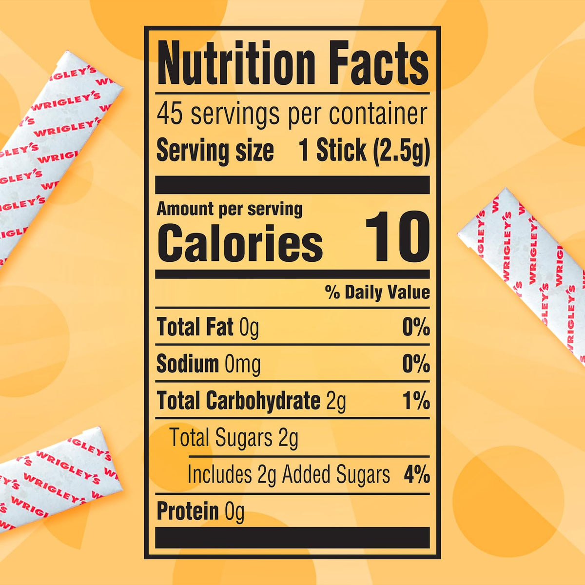 JUICY FRUIT Original Chewing Gum Bulk Candy Individually Wrapped 45 Ct 3 Pk