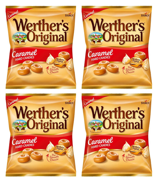 Werther's Original Caramel Hard Candies - Pack of 4 - 2.65 oz Bags
