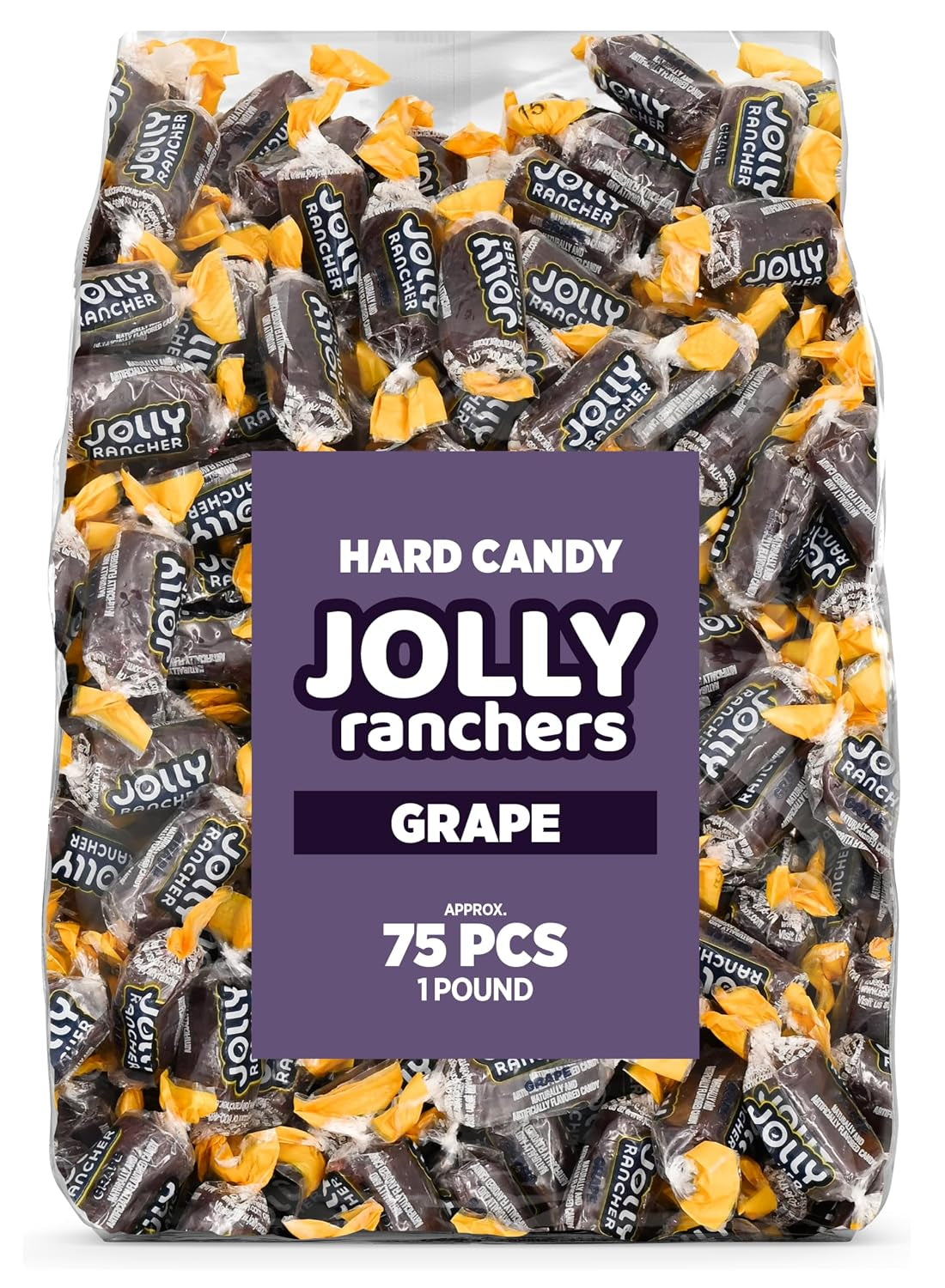 Grape Jolly Ranchers Hard Candy – Original Flavor – 1 LB Bulk Bag (Approx. 75 Pieces)