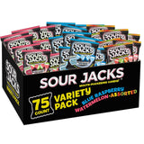 SOUR JACKS, Sour Gummy Candy, Variety Pack, 75 0.5 oz Snack-Size Pouches
