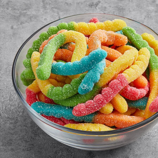 Albanese Candy, Sour Large Neon Gummi Worms, 4.5-Pound Bag