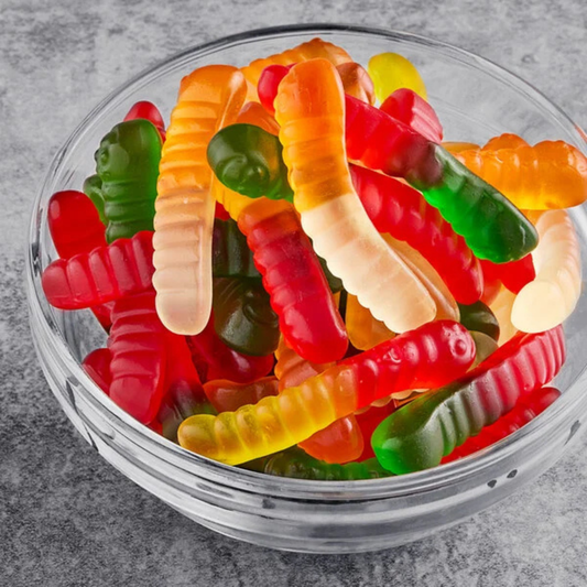 Albanese Candy, Mini Assorted Fruit Gummi Worms, 5-Pound Bag