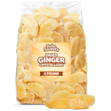 Bulk Dried Crystallized Ginger 2 Pound - Sweet & Spicy Candied Ginger Sugar