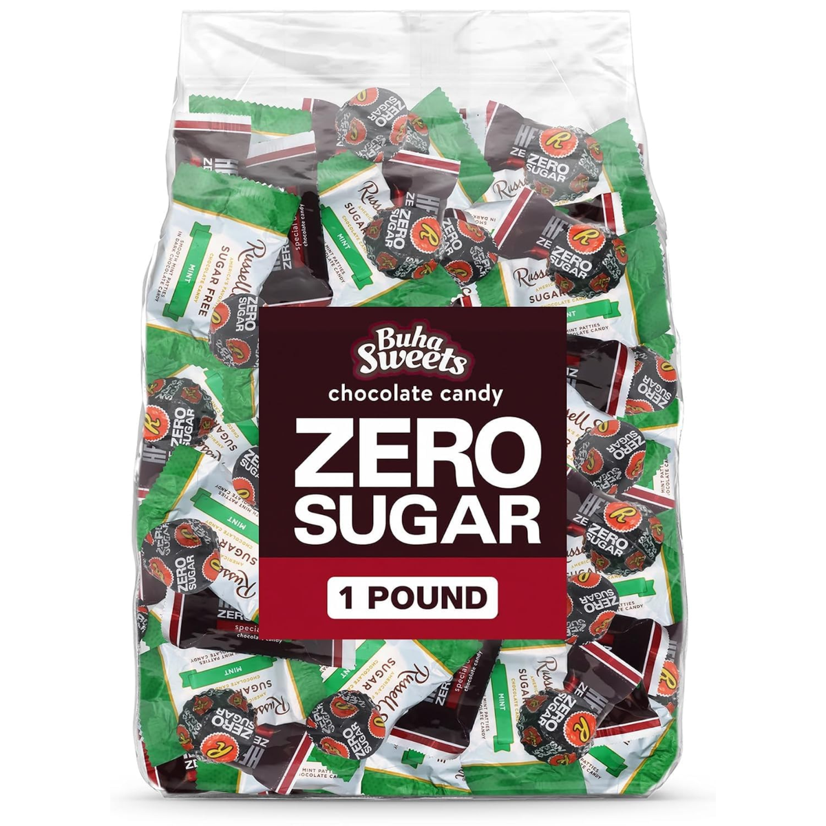 Sugar Free Dark Chocolate Variety Pack - Individually Wrapped Assorted Dark Zero Sugar Candy Mix (1 Pound)