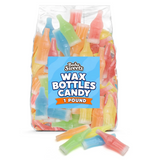 Wax Bottles Candy – 1 lb Bulk Bag of Classic Retro Wax Soda Bottles with Fruity Juice