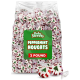 Bulk Christmas Peppermint Nougats 2 Lb Pack - Soft Chewy Mint Candy with Green Christmas Tree Center - (Approx 110 Pieces)