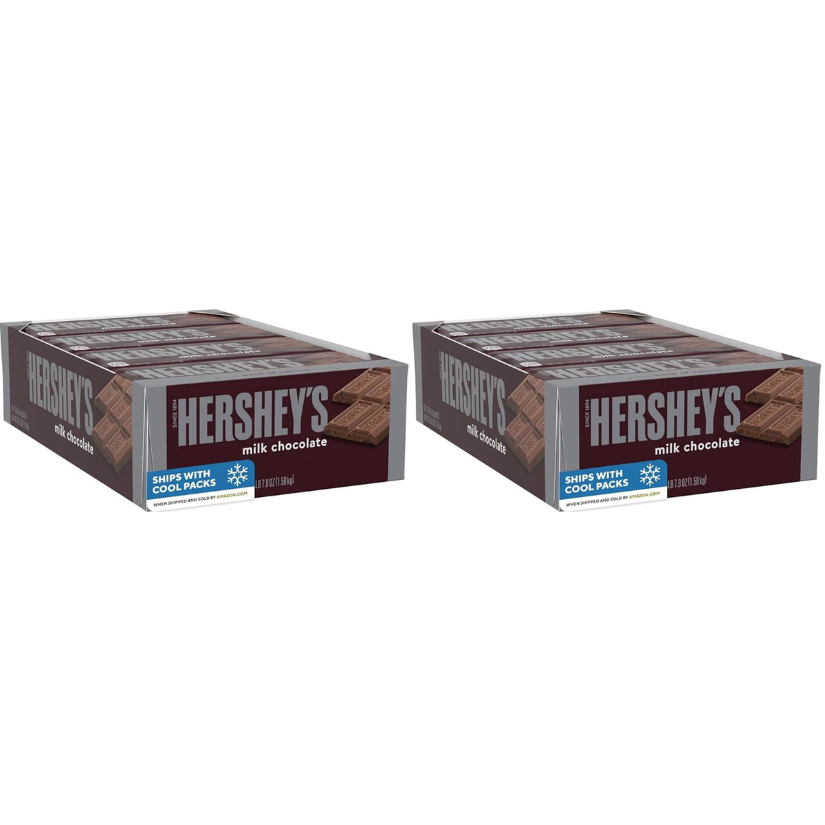 HERSHEY'S Milk Chocolate Candy Bars, 1.55 Oz (Pack of 72)