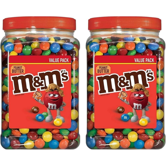 M&MS Bulk (M&MS) Peanut Butter Milk Chocolate (2 Packs) Candy Jar (110 Oz)