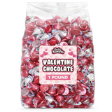 Pink and Silver Foil-Wrapped Milk Chocolate Candy - 1Lb Individually Wrapped Chocolate Approx. 100 Pieces