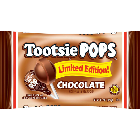 Tootsie Roll Pops Chocolate Flavor Limited Edition, 13.2Oz Bag