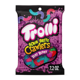 Trolli Sour Brite Crawlers Very Berry Candy, Sweet & Sour Worms, 7.2 Oz