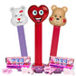Valentine's Day Candy Dispensers – 3 Pack Gift Set with Assorted Refill Rolls