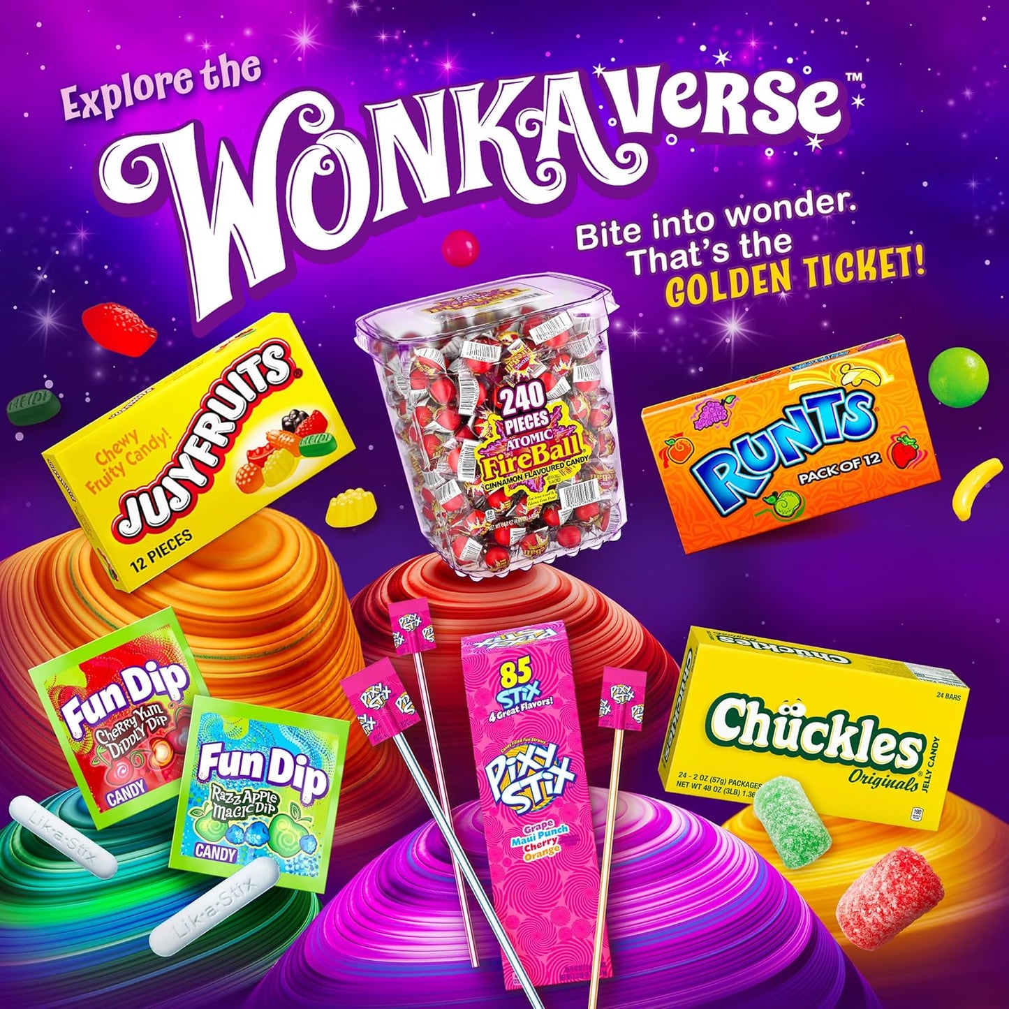 Wonka Spree Original Hard Candy, Resealable Bag, 12 Ounce Bag