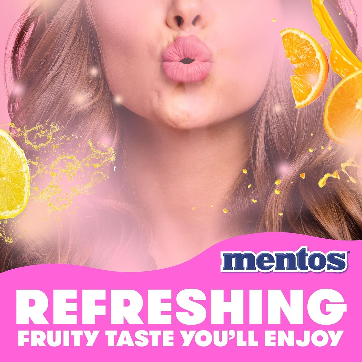 Mentos Chewy Mint Candy Roll, Fruit, 14 Pieces per Roll, 15 Count Pack
