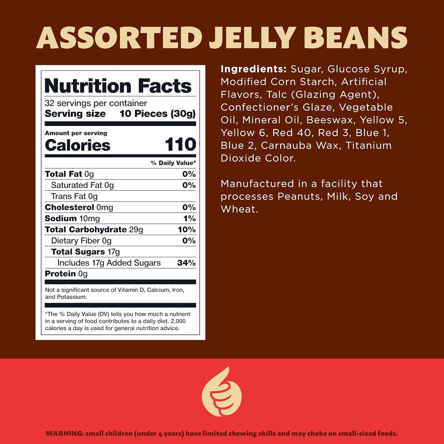 Jelly Beans, Chewy Candy, Assorted Flavors, 2 Lb Bag | Lemon, Lime, Cherry, Orange, Strawberry, Pineapple, Grape, Licorice