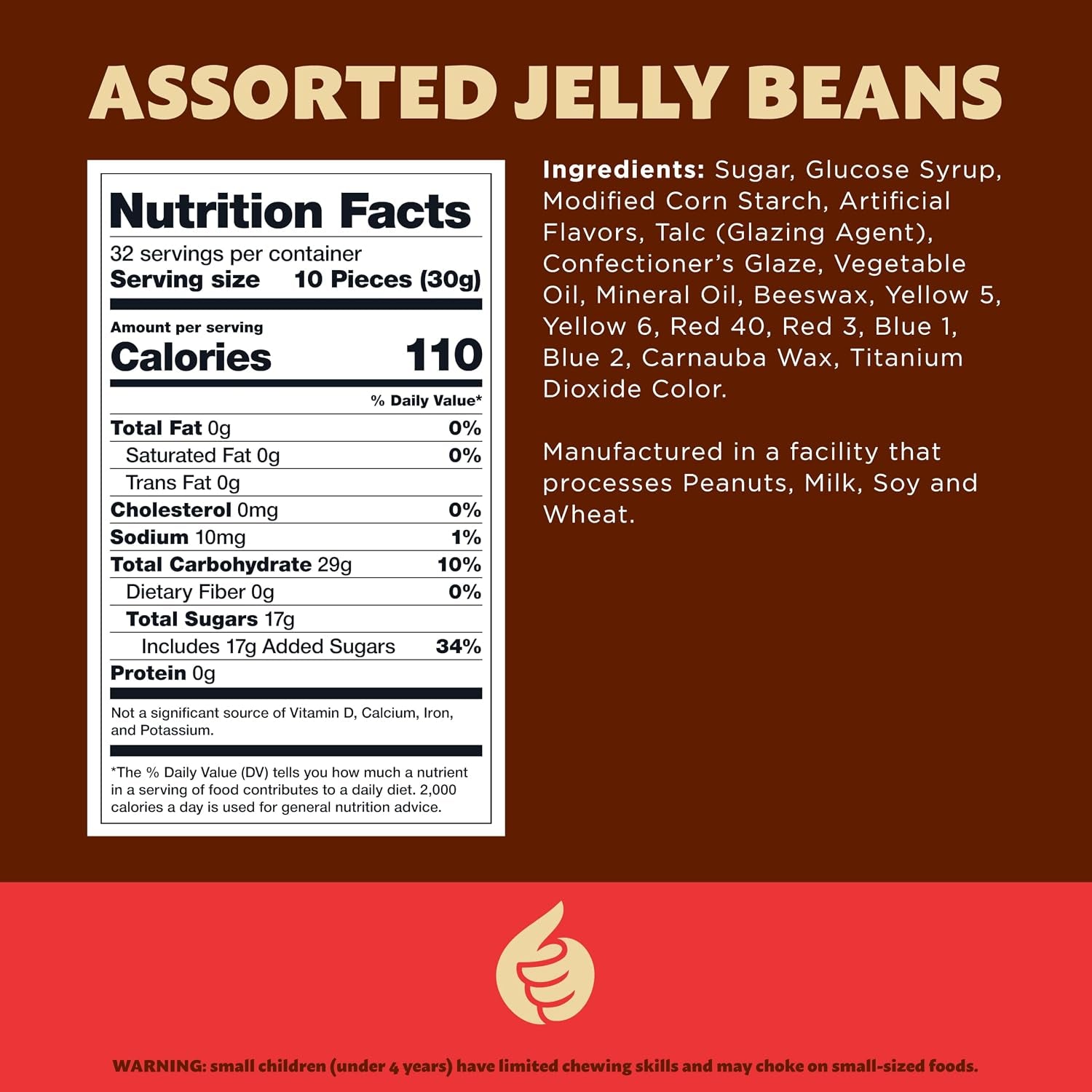 Jelly Beans, Chewy Candy, Assorted Flavors, 2 Lb Bag | Lemon, Lime, Cherry, Orange, Strawberry, Pineapple, Grape, Licorice