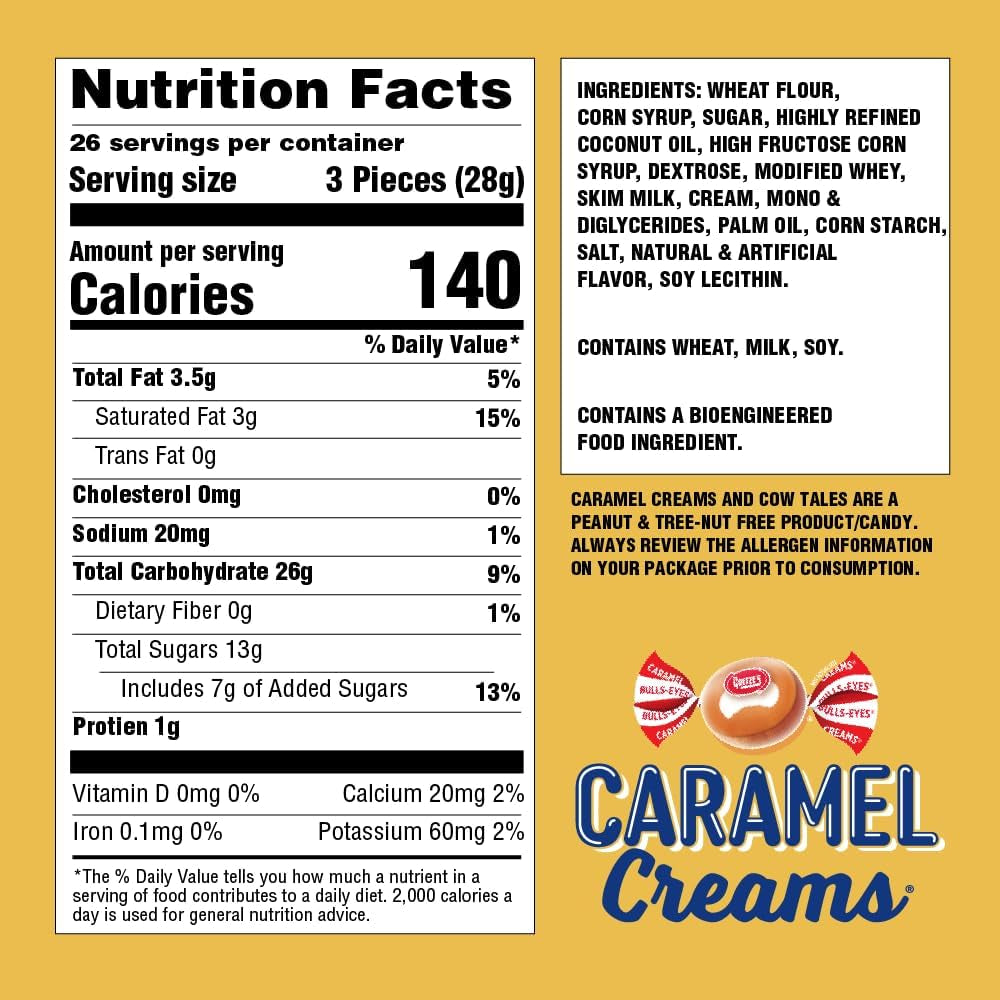 Goetze'S Candy Classic Vanilla Caramel Creams, 2 Lb Bag | Individually Wrapped Chewy Caramel & Vanilla Cream Treats, Fresh from the Factory