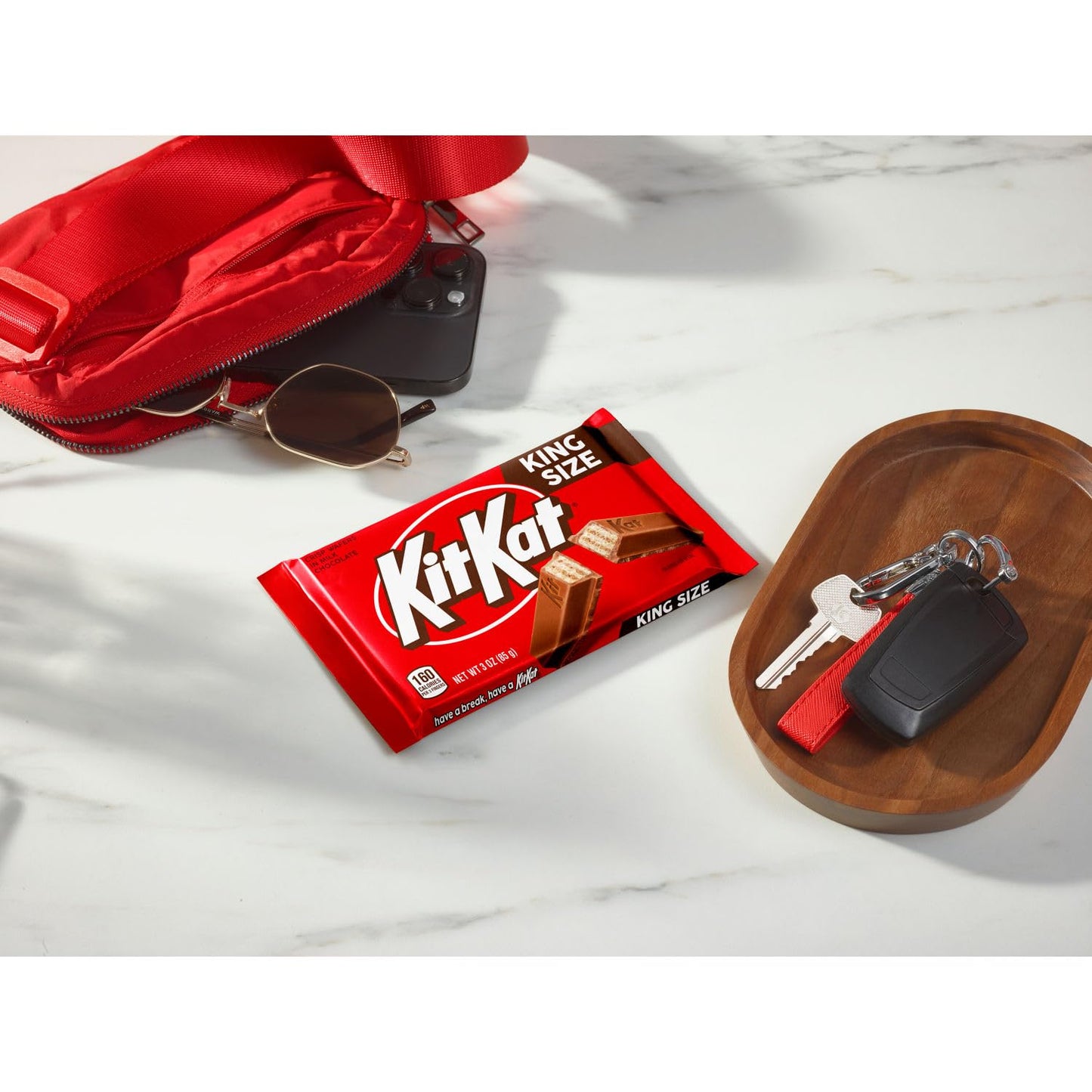 KIT KAT Milk Chocolate Wafer King Size, Candy Bars, 3 Oz (24 Count)