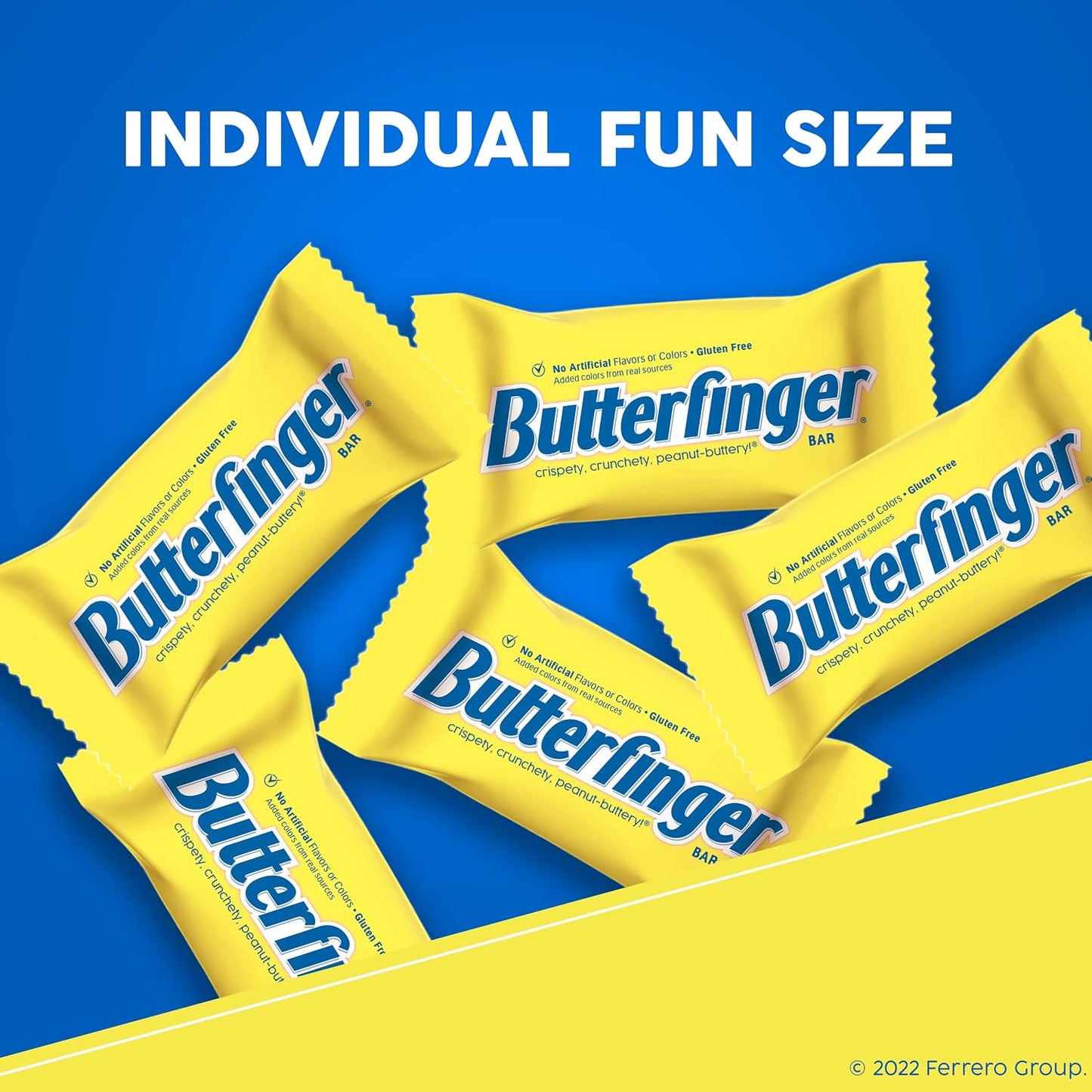 Butterfinger, Chocolatey, Peanut-Buttery, Fun Size Individually Wrapped Candy Bars, 6 Pack