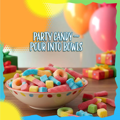 Gummy Candy Mix, Fruit Flavored Sour Candy, Sour Gummies, 2 Lb Bag