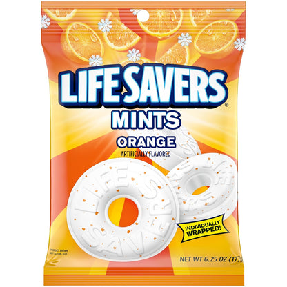 Life Savers Orange Mints, 6.25 Ounces (12 Hard Candy Bags)