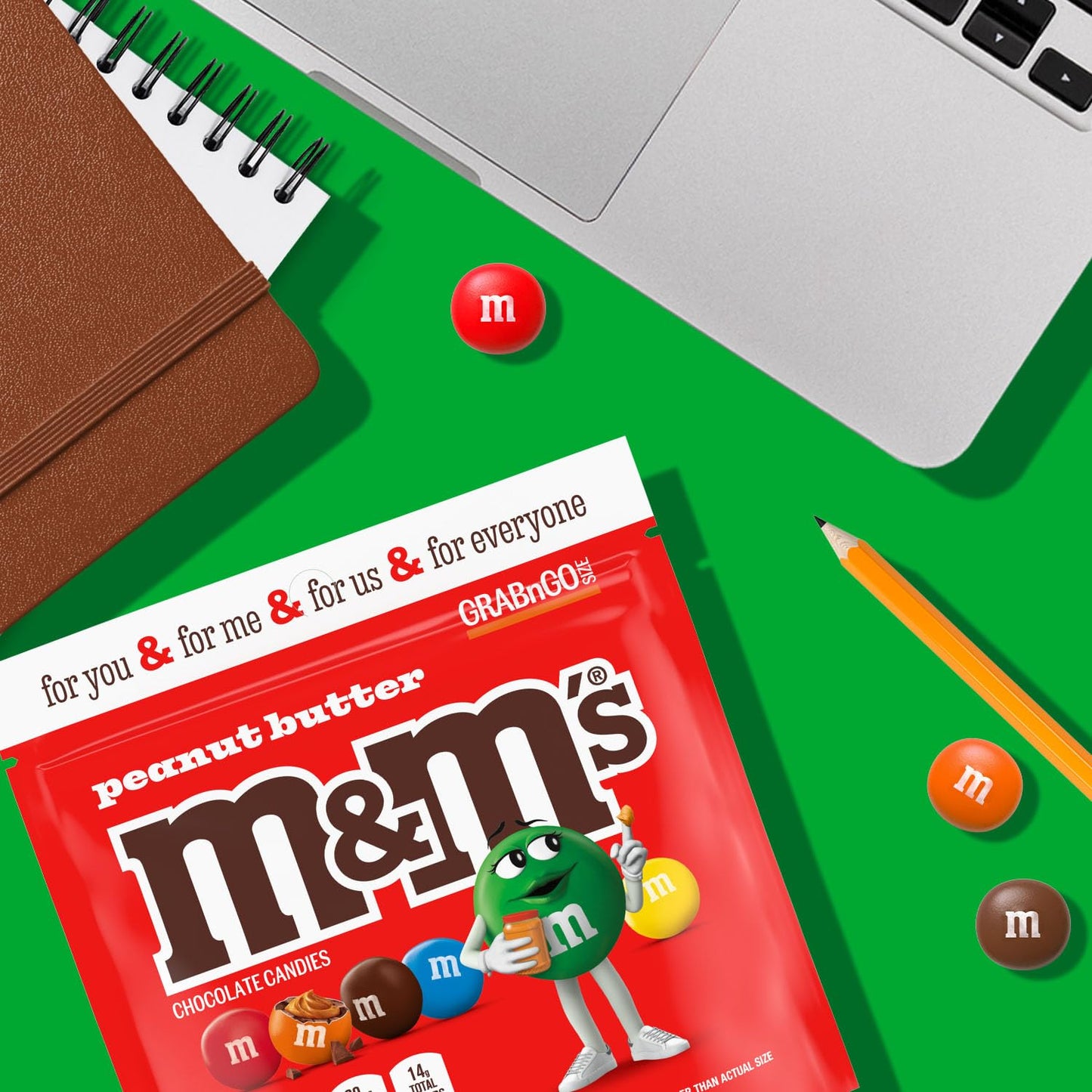 M&M'S Milk Chocolate Peanut Butter Candy, Grab N Go 4.5 Oz Bag 