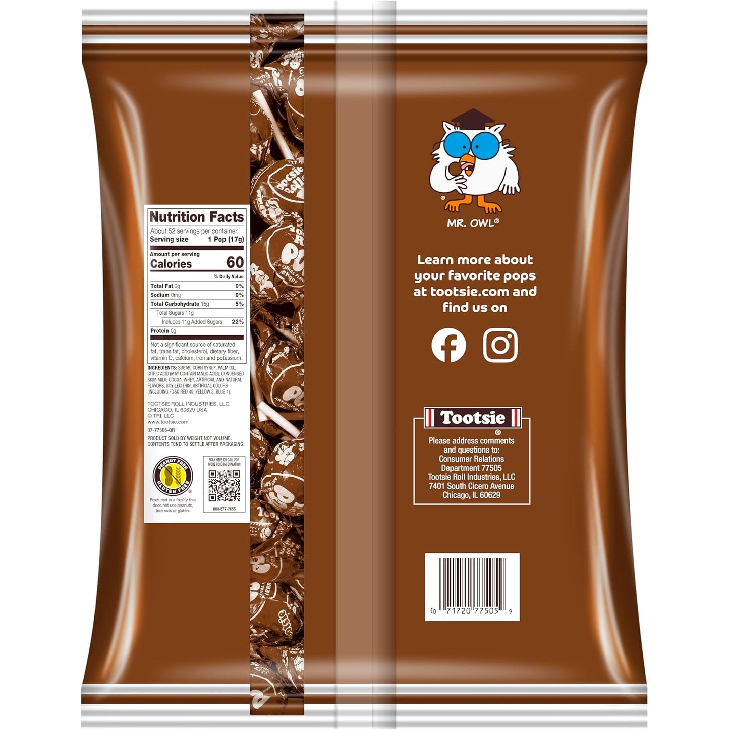 Tootsie Pops Chocolate Flavored Lollipops, 50 Count, 1.95Lb (Pack of 10)