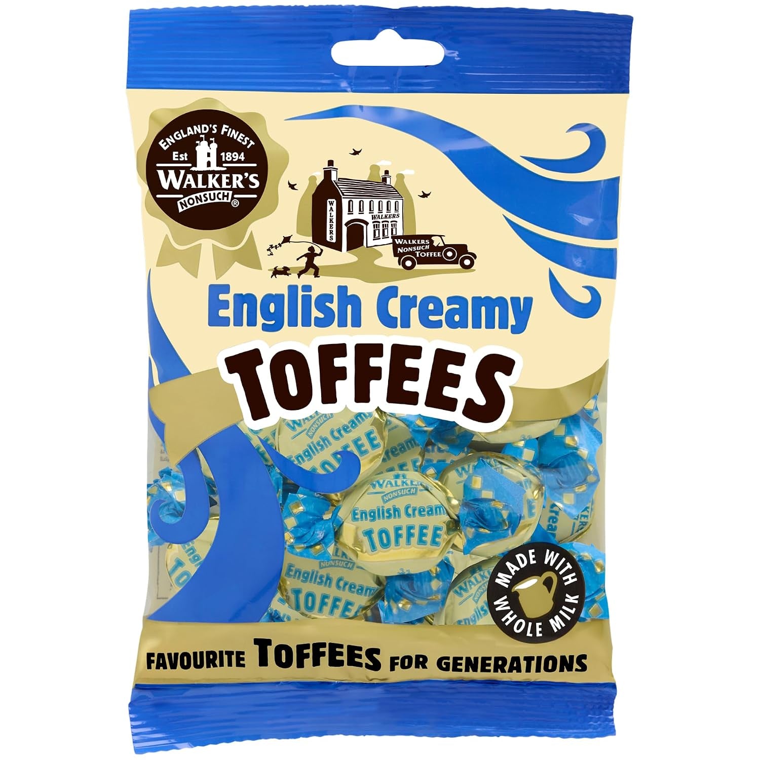 Walkers' Nonsuch English Creamy Toffees with Whole Milk & Butter 5.29 Oz (150G)