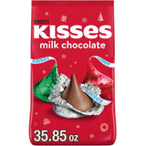 HERSHEY'S KISSES Milk Chocolate Candy, Christmas Bulk Candy Bag, 35.85 Oz