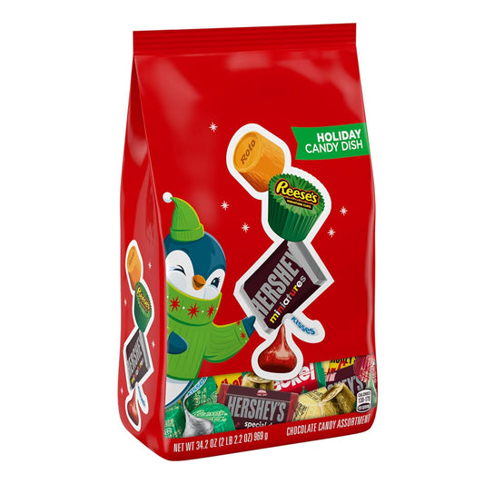 HERSHEY'S, REESE'S, ROLO Assorted Chocolate Christmas Candy, 34.2 Oz