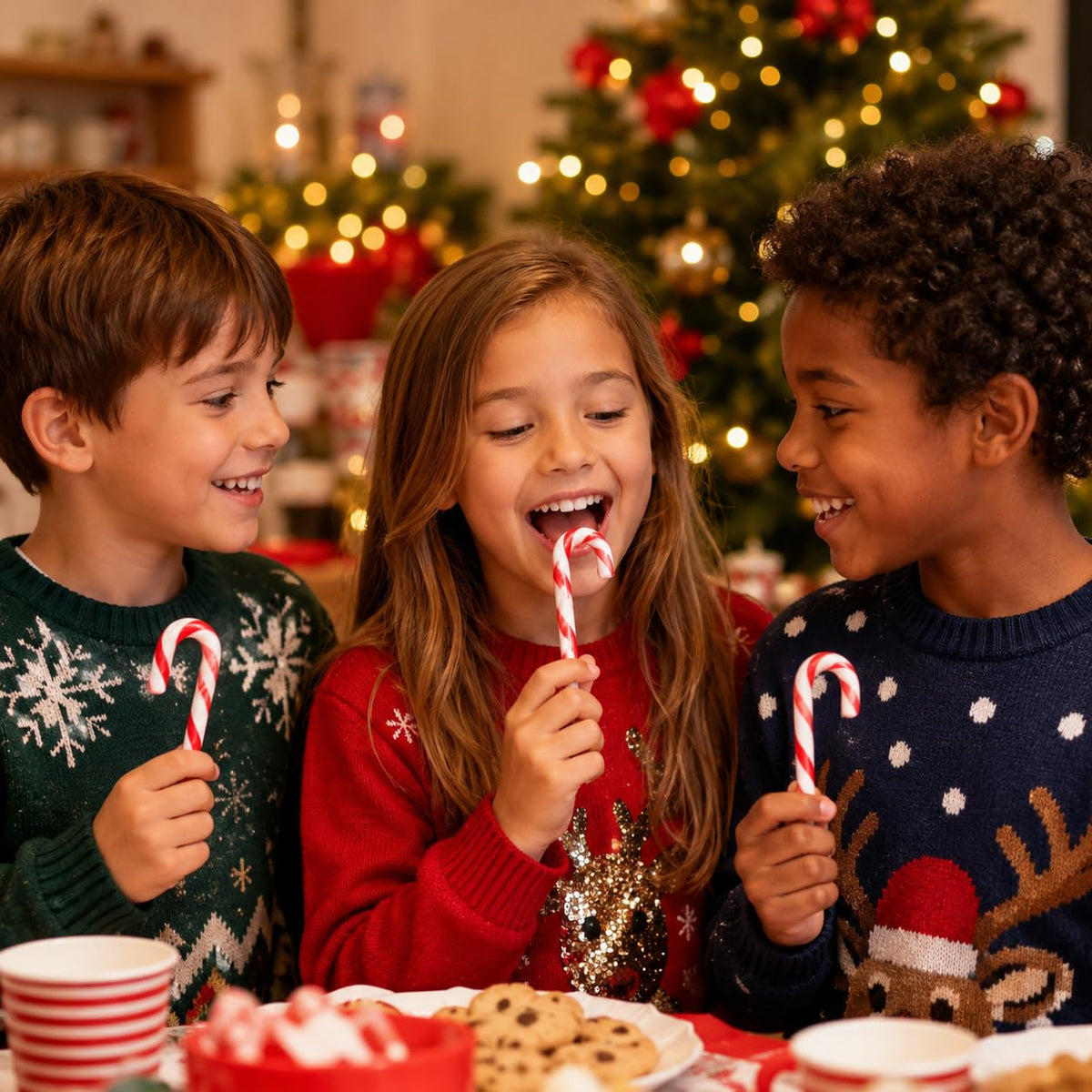 Fruidles Christmas 24-Pack Candy Canes Suckers, Peppermint Flavor, Individually Wrapped