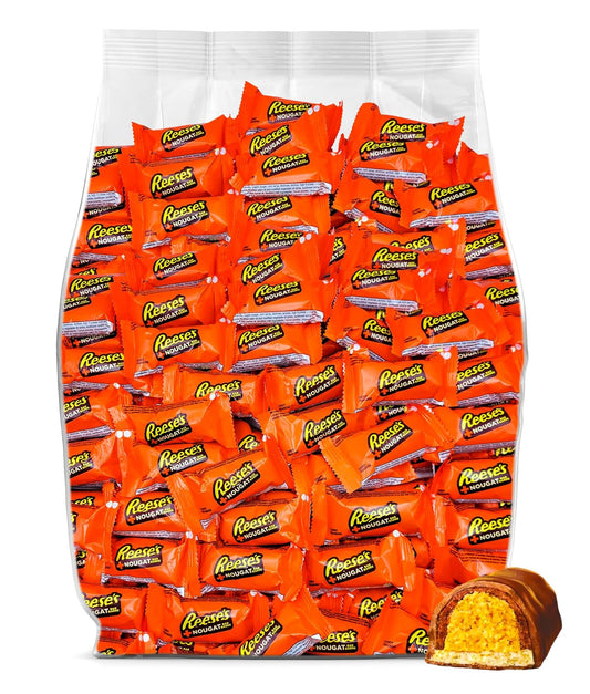 Reese's Nougat Fast Break Candy Bars 38 Pieces - Bulk Fast Break Snack Size Candy Bars Individually Wrapped - 2 Pounds