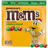 M&M'S Peanut Christmas Candy, Chocolate Christmas Stocking Stuffers, Red and Green Candy Bulk 38 Oz Bag