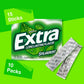 Extra Gum Spearmint Sugarfree Gum Bulk, Individually Wrapped, 15 Count, Pack of 10