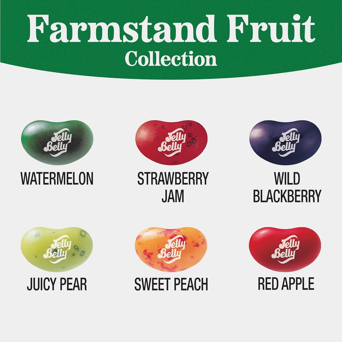 Jelly Belly Farmstand Fruit Jelly Bean Collection - 8 Oz Pouch Bag