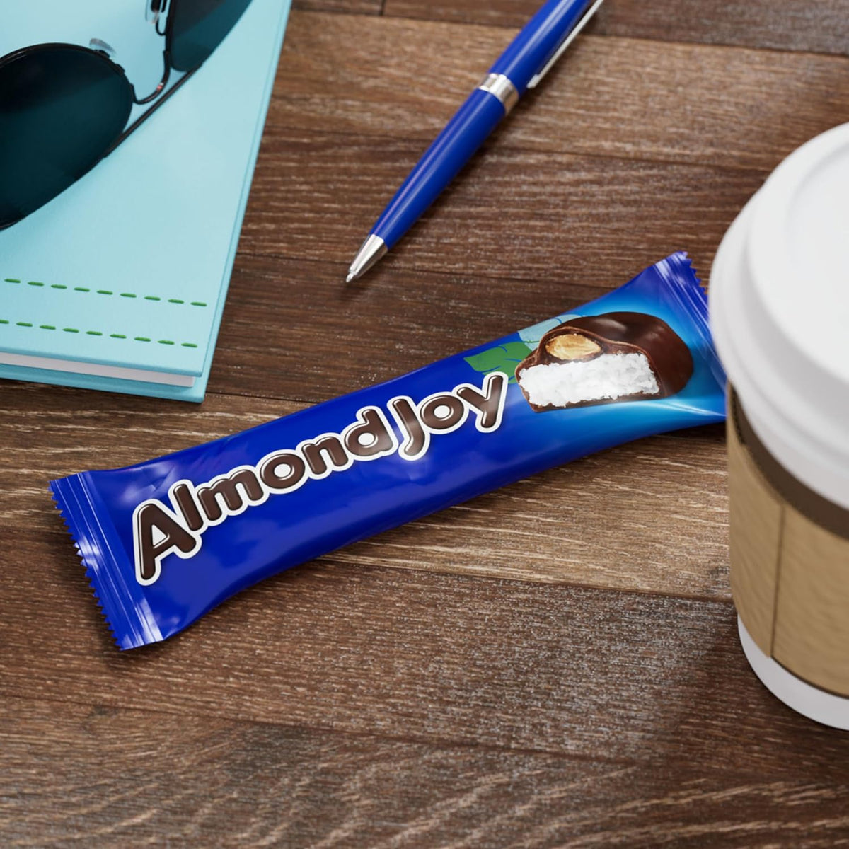 ALMOND JOY Coconut & Almond Chocolate Candy Bars, 1.61 Oz, 24 Ct