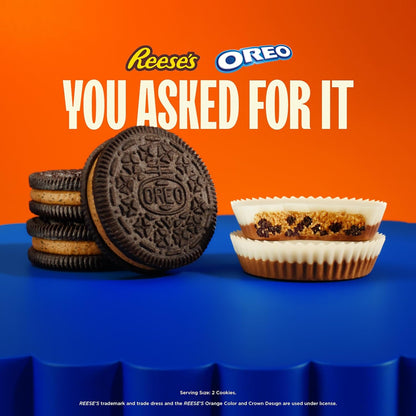 OREO REESE'S Peanut Buttery Creme Chocolate Sandwich Cookies, 12.35 Oz
