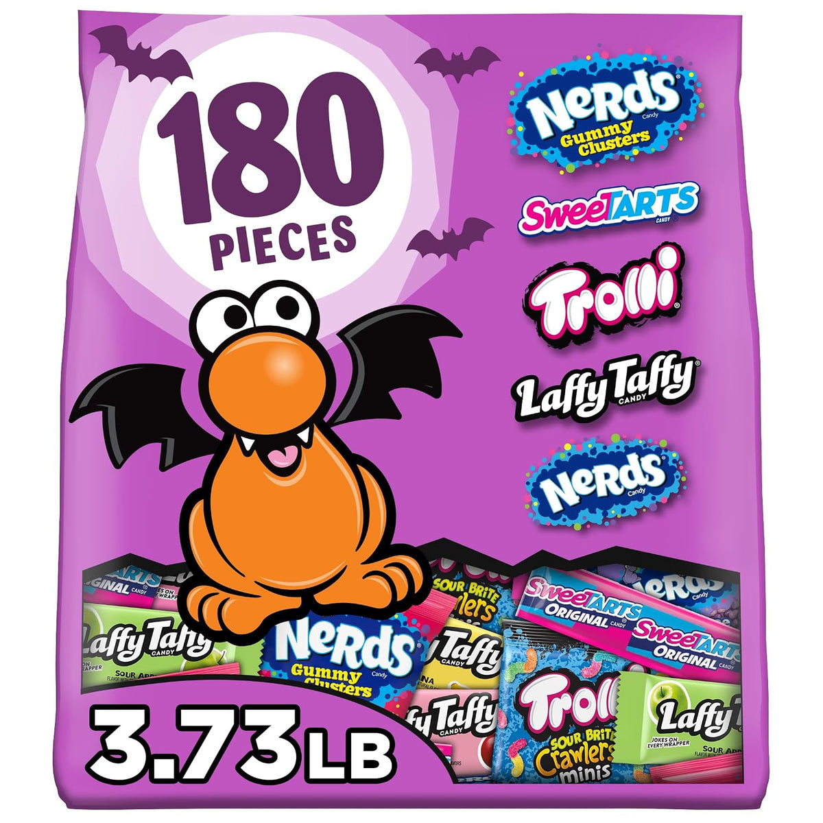 Nerds Core Winners Halloween Candy Variety Bag, Trick or Treat, 180 Ct