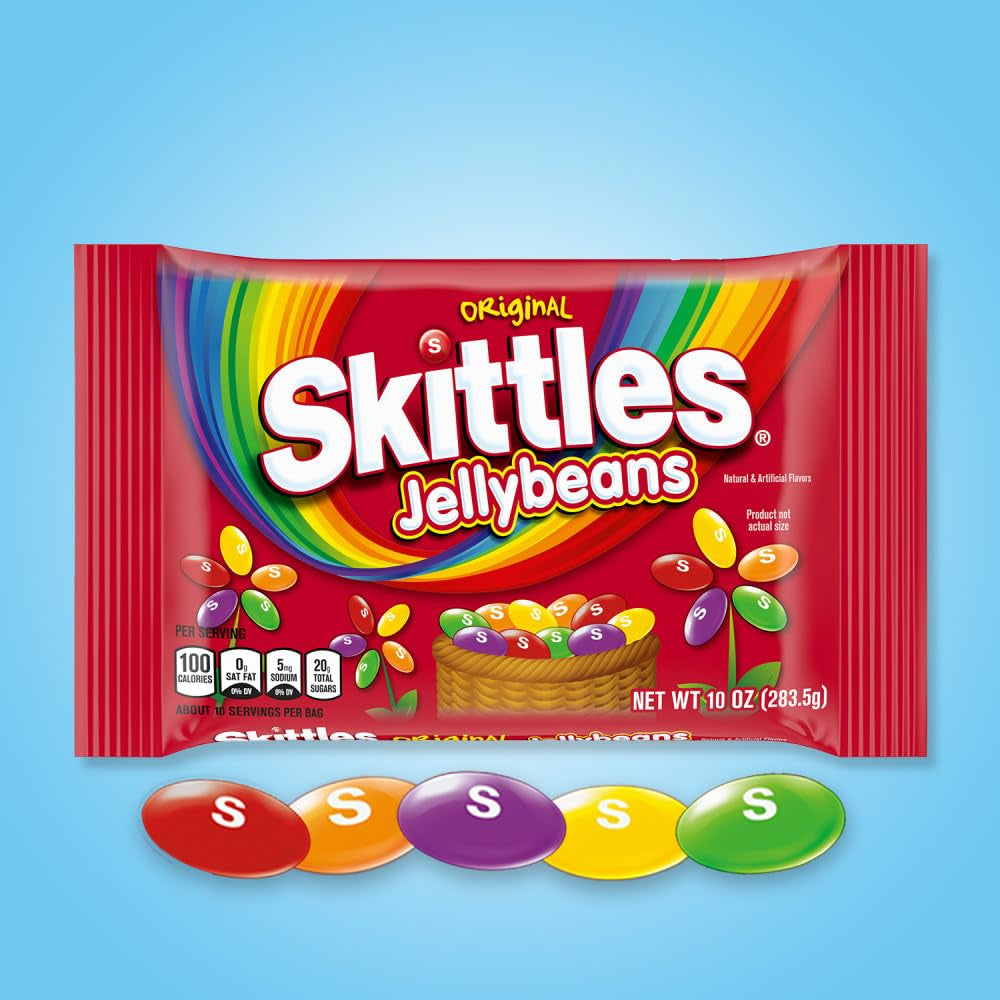 Skittles, Original Flavor Jellybeans Easter Seasonal Candy, 10 Oz