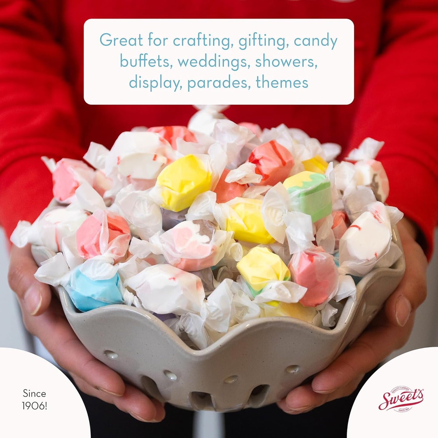 Sweet Candy Company Salt Water Taffy Individually Wrapped - 3 Lb Bag