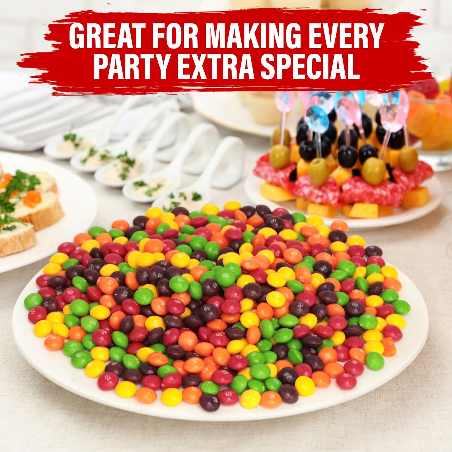 Chewyskittles Bulk Candy 4 Lb Bag, Original Fruity Candy for Parties 